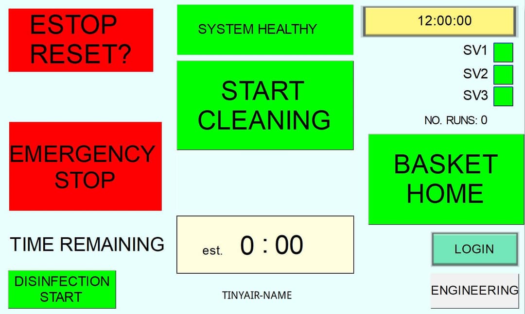 Safety features – emergency stop